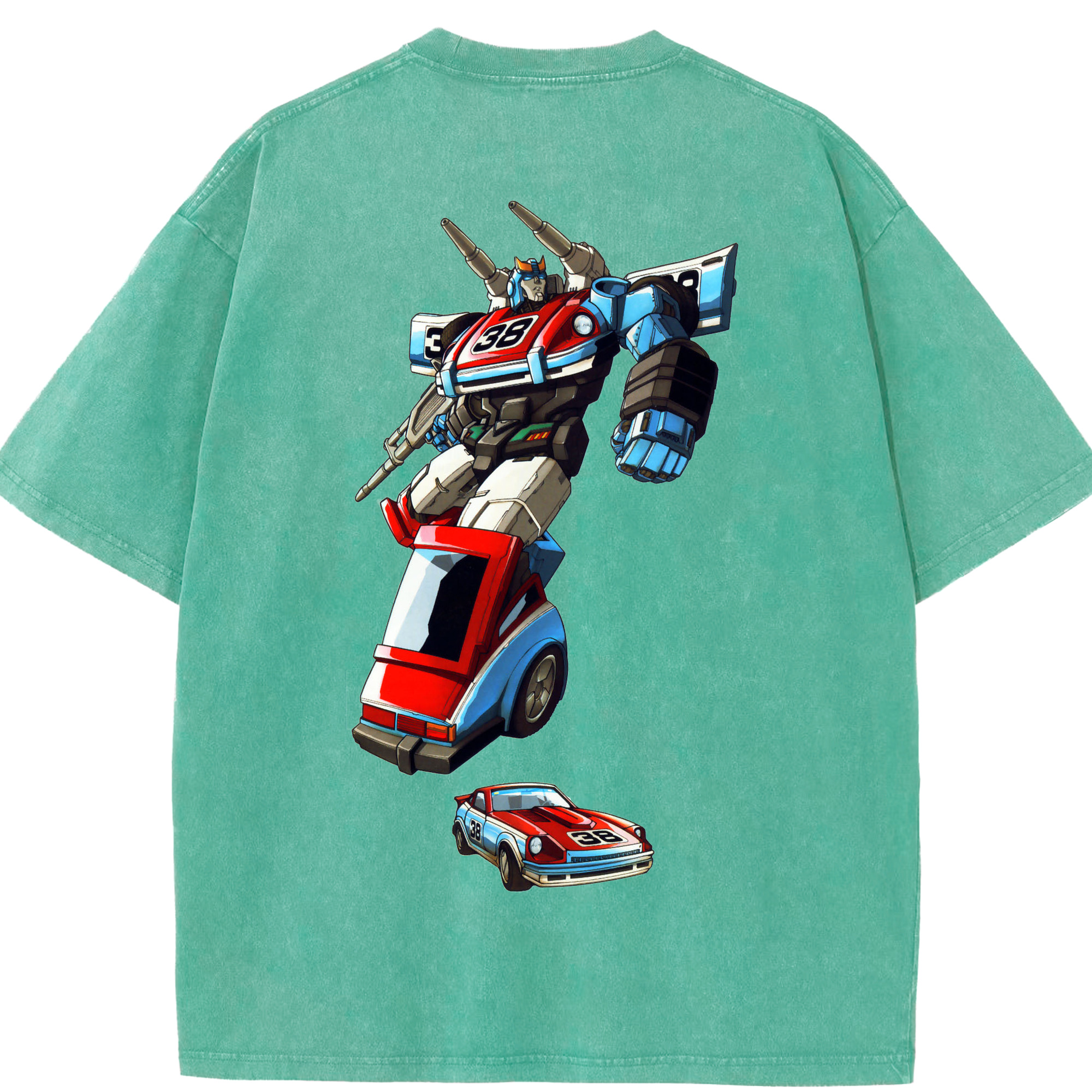（画像用）  綿100% ヴィンテージ風 半袖Tシャツ（背面プリント）